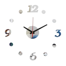 Часы-наклейка, серия DIY, плавный ход, d-40 см, серебро