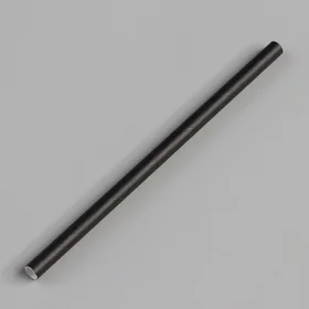 Трубочки бумажные Чёрный 14 см, диаметр 6 мм