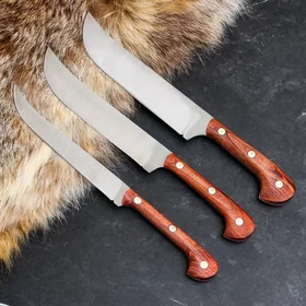 Набор ножей Пчак малая шкатулка, сталь - 65х13, рукоять - орех