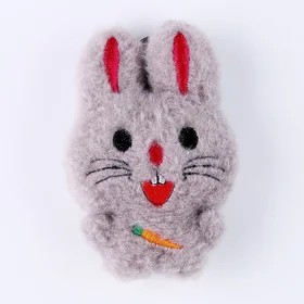 Мягкая игрушка Зайка с морковкой на брелоке, цвета МИКС