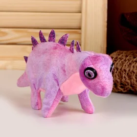 Мягкая музыкальная игрушка Динозаврик, 27 см, цвет фиолетовый