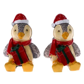 Миниатюра кукольная Новогодний пингвин, набор 2 шт., размер 1 шт. 3 3,5 3 см