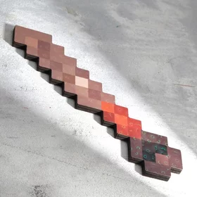 Сувенир деревянный Нож, 20 см, пиксельный
