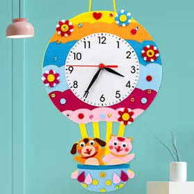 Детские настенные часы DIY Зверюшки сделай сам, плавный ход, 22 х 29 см