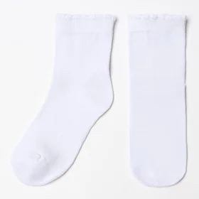 Носки для девочек, цвет белый, размер 20-22 27-30