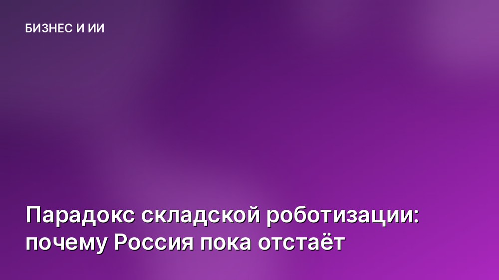Парадокс складской роботизации: почему Россия пока отстаёт