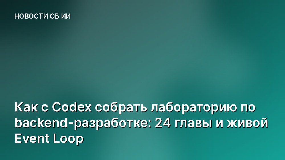 Как с Codex собрать лабораторию по backend-разработке: 24 главы и живой Event Loop