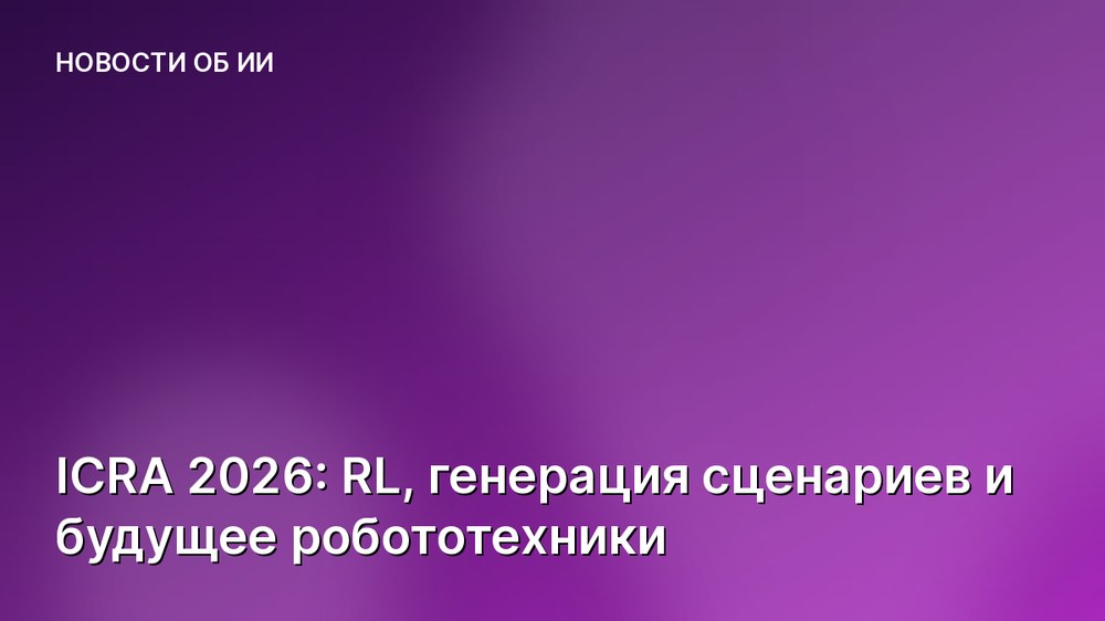 ICRA 2026: RL, генерация сценариев и будущее робототехники