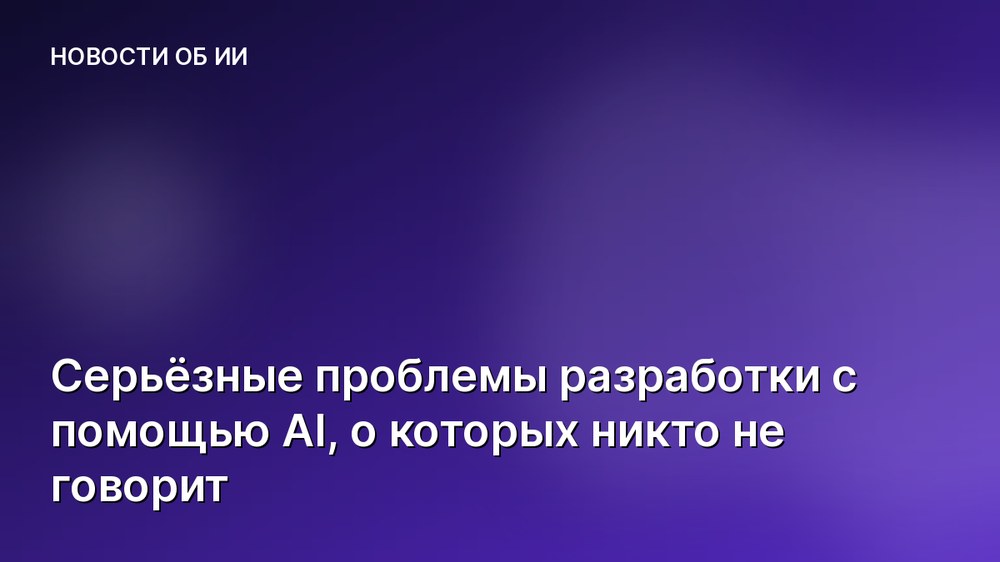 Серьёзные проблемы разработки с помощью AI, о которых никто не говорит