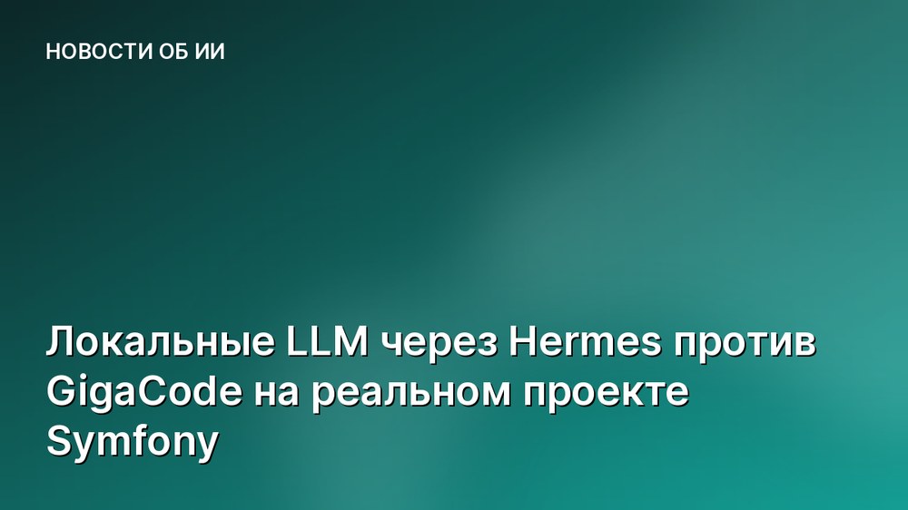 Локальные LLM через Hermes против GigaCode на реальном проекте Symfony