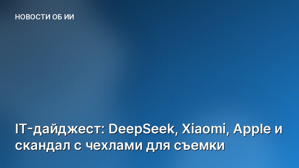 IT-дайджест: DeepSeek, Xiaomi, Apple и скандал с чехлами для съемки