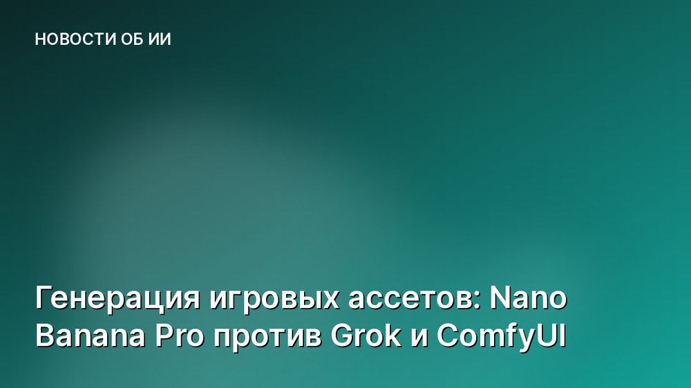 Генерация игровых ассетов: Nano Banana Pro против Grok и ComfyUI