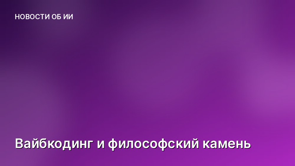 Вайбкодинг и философский камень