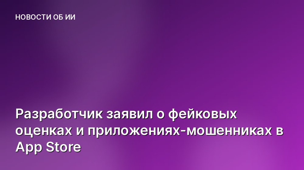 Разработчик заявил о фейковых оценках и приложениях-мошенниках в App Store