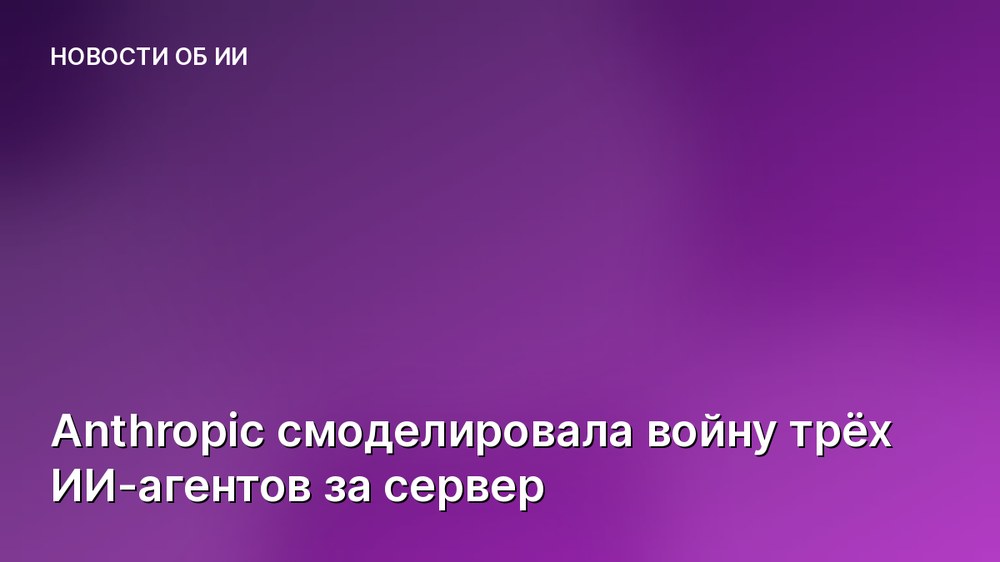 Anthropic смоделировала войну трёх ИИ-агентов за сервер