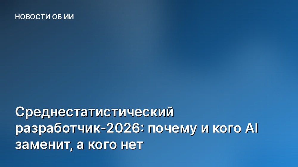 Среднестатистический разработчик-2026: почему и кого AI заменит, а кого нет