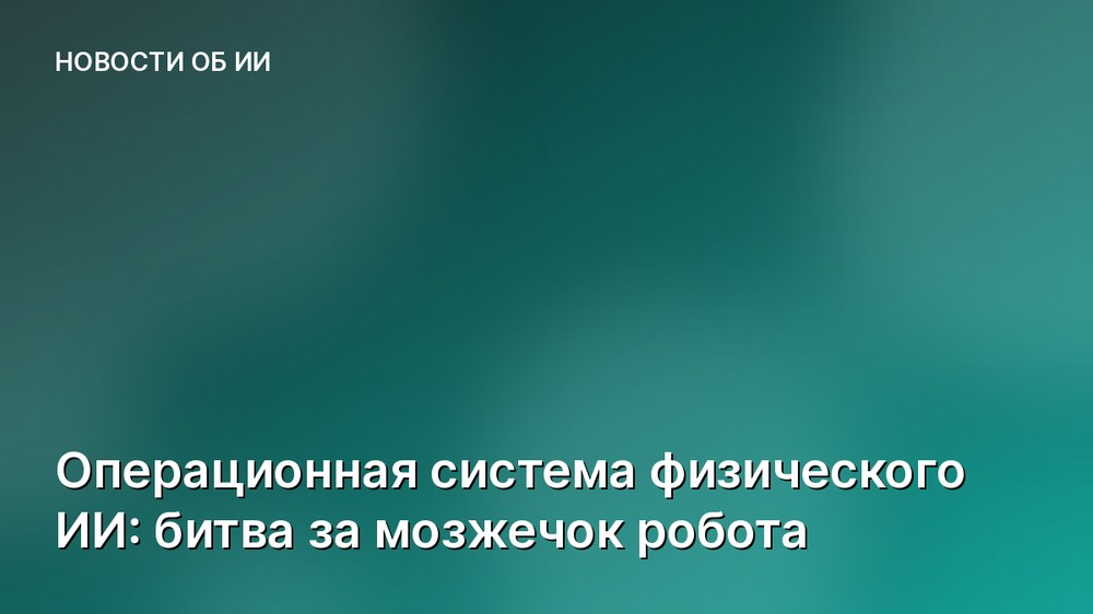 Операционная система физического ИИ: битва за мозжечок робота