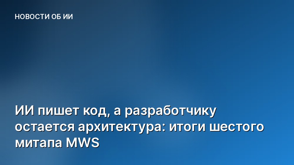 ИИ пишет код, а разработчику остается архитектура: итоги шестого митапа MWS