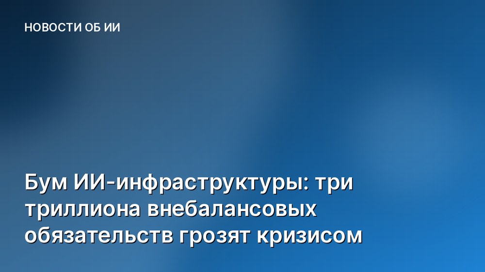 Бум ИИ-инфраструктуры: три триллиона внебалансовых обязательств грозят кризисом