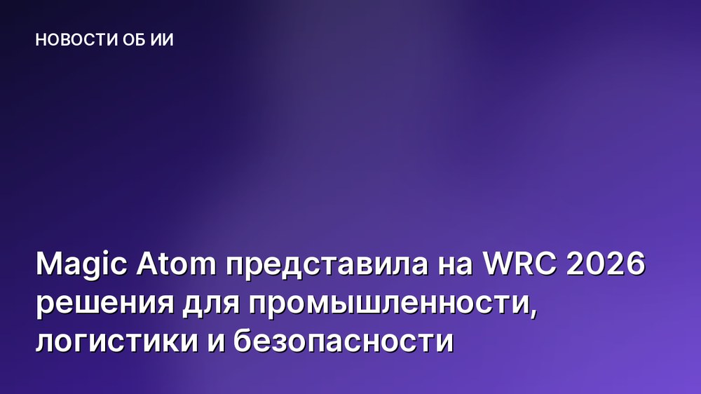 Magic Atom представила на WRC 2026 решения для промышленности, логистики и безопасности
