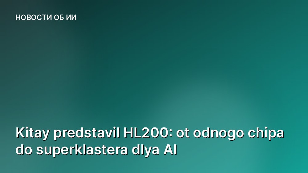 Kitay predstavil HL200: ot odnogo chipa do superklastera dlya AI