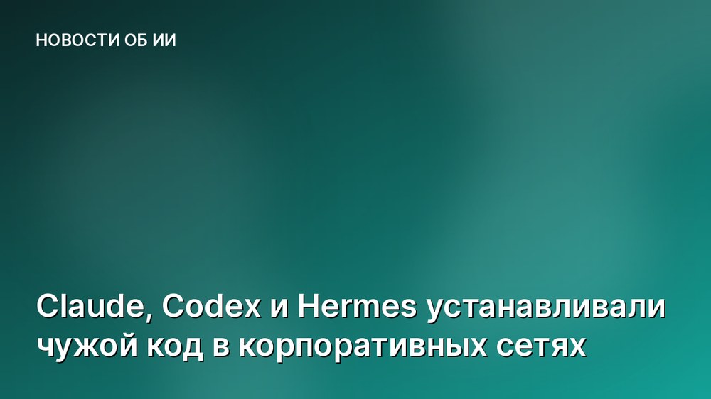 Claude, Codex и Hermes устанавливали чужой код в корпоративных сетях