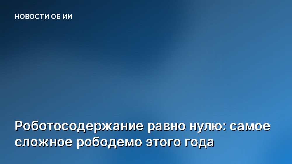 Роботосодержание равно нулю: самое сложное рободемо этого года