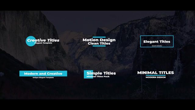 Clean Titles Pack - After Effects Templates