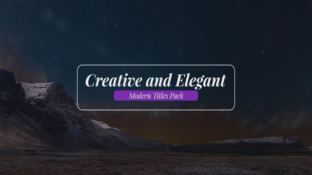 Unique Title - Free After Effects Templates